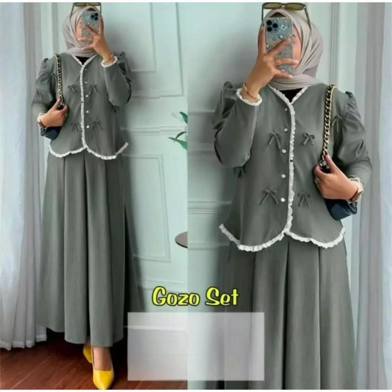 DAMAYANTI SET ROK PITA POLOS CRINKLE AIRFLOW LD 110 3