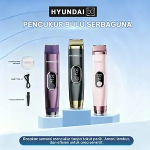 A HYUNDAI Alat cukur SEMUA BULU - shaver GARANSI PABRIK tajam awet Wanita Pria jenggot kumis bulu sensitif kemaluan miss v ketiak RAMBUT waterproof elektronik lembut ramah di kulit a sensitif ringkas mudah dibawa waterproof tajam shaver epilator