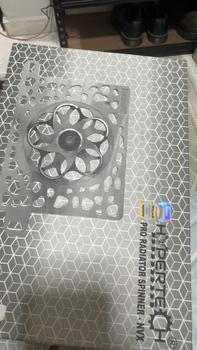 Product Review of HYPERTECH CNC RADIATOR COVER WITH SPINNER FOR NVX V1 & V2 Accessories Motorcycle Black Silver from s**n 0