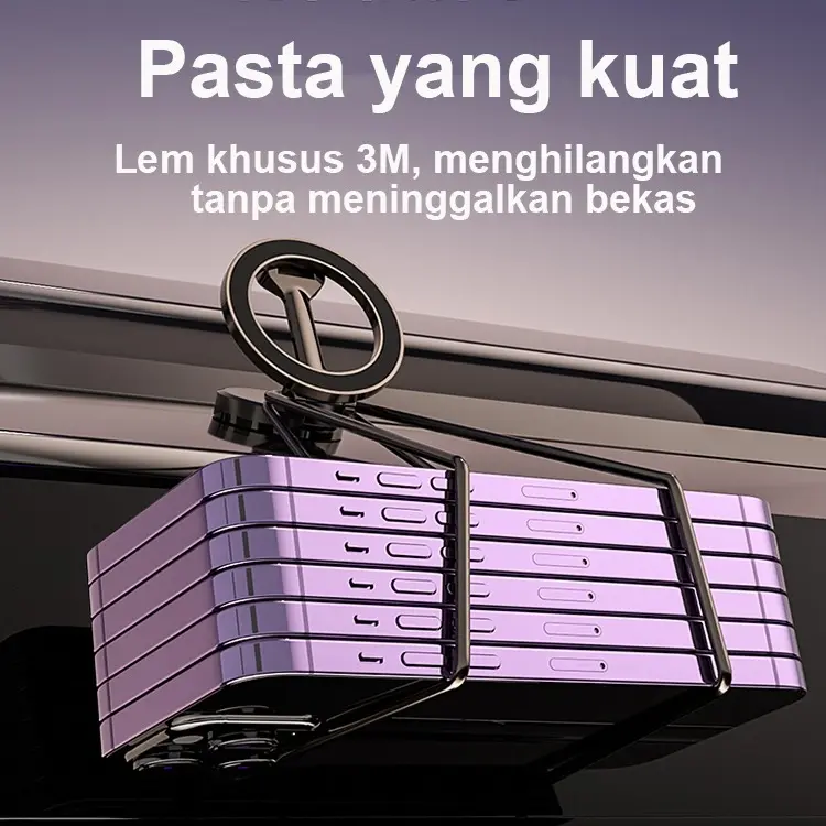 Fold Magnet Car Holder 360° Rotation Bisa Dilipat Magsafe Car Phone Holder / Universal Holder Hp Mobil Magnetic Bekerja Dengan Semua Ponsel - DH 802 6