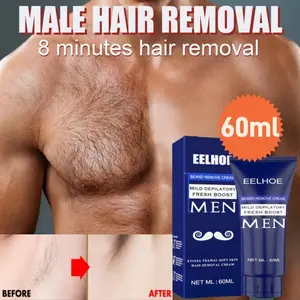 LIFUSHA Beauty EELHOE Krim Penghilang Bulu pria Permanen Hair Removal Cream Brewok Perontok bulu Cepat Aman Tanpa Efek Samping Hair Removal Cream 60ml Wax Jenggot