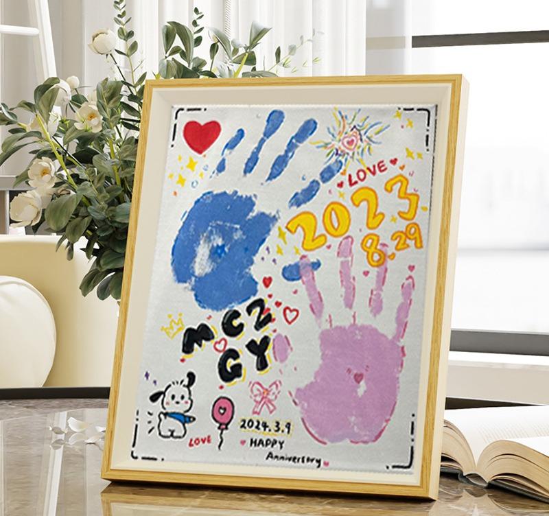 Product Introduction of DIY Photo Frame, Couple Handprint Photo Frame, Handprint Painting, Birthday Gift for Girlfriend, Girl's Confession Gift for Girlfriend, Valentine's Day Gift 3