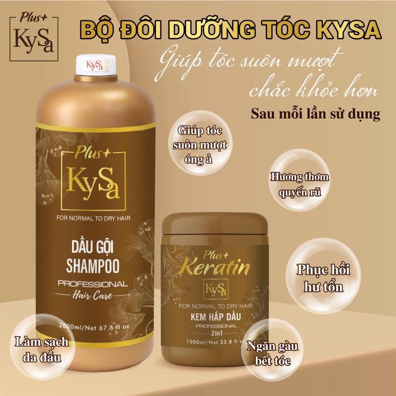 Dầu gội biotin colagen KYSA PLUS VÀNG " BẢN NÂNG CẤP" ,thơm lâu thơm dai siêu mềm mượt,phục hồi tóc khô xơ hư tổn ,giảm gãy rụng ,kích thích mọc tóc ,nhiều bọt gội êm. 3000ml 1 cặp