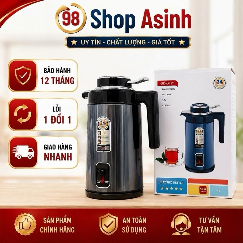 Bình Nấu Điện GD-5721 Bảo Hành 12 Tháng Lỗi 1 Đổi 1 trong 15 ngay- Giao Hàng Nhanh Sản Phẩm An Toàn Sử Dụng