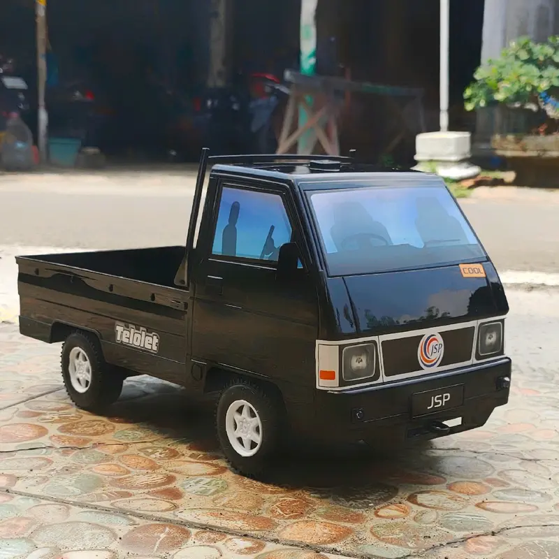 Mainan Anak Mobil Pick up L300 Bisa Bunyi Telolet Basuri Dan Nyala lampu Led Kedap-Kedip DT07 Plastik Toys 4