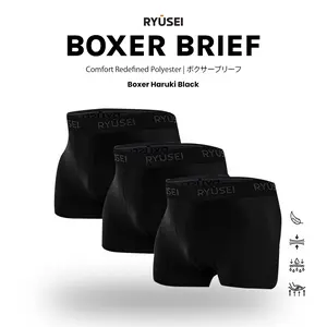 Ryusei Celana Dalaman Cowok Dewasa Boxer Haruki 3pcs | Nyaman & Elastis
