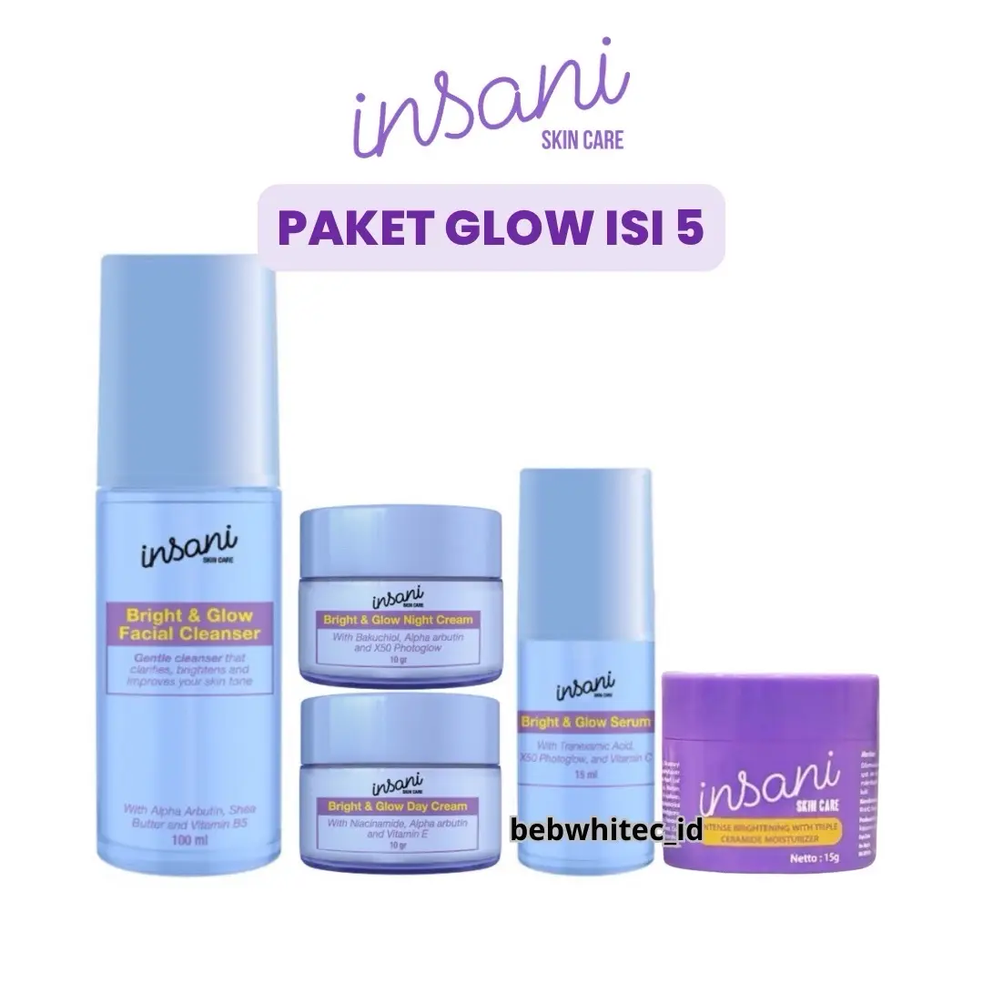 [ISI 5] INSANI SKINCARE PAKET BRIGHT & GLOW / PAKET ACNE BPOM & FORTE KLINIK APOTEKER CITRA INTAN INSANI Memudarkan Mencerahkan Facial Hitam