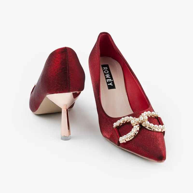 Rowey Sepatu High Heels 9cm Super Mewah Inez Karet Shoes 3