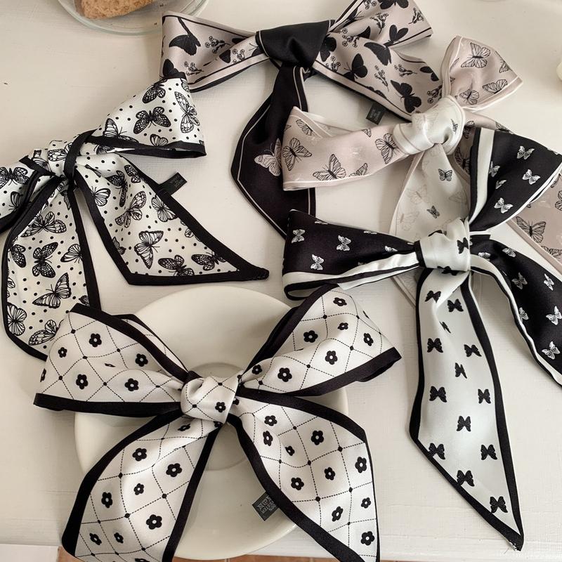 Dây Buộc Tóc Satin, Thời Trang, Phụ Kiện Túi, Tay Cầm Khăn Quàng Cổ Đầu, Dây Buộc Tóc Ruy Băng Nhỏ, FS906-02 Voi Chun