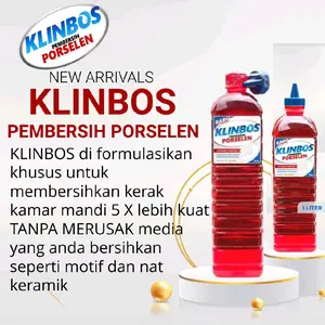 klinbos pembersih porselen 5X lebih kuat dan hemat bersihkan kerak kamar mandi Jamur Plastik Stainless Kamar Kecil Dapur Anti bakteri Merah Sarung Cair Kamar Kecil Dapur Anti bakteri Keramik