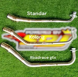 (Inlet 50) Leher Knalpot Sepeda Motor racing bebek pipa 3 model standar kolong roadrace GTX inlet 50 mm supra x 125 karbu lama revo blade grand legenda prima impresa star shogun smash Jupiter z Burhan Vega r zr new karbu diameter 50mm d50 d50mm dm50