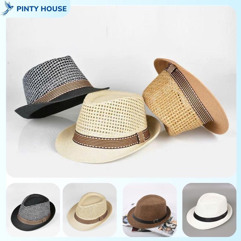  Mũ Phớt Cói Vành Nhỏ Unisex Phong Cách Vintage Chống Nắng Hiệu Quả Form Cứng Mũ Cói Fedora Nam Nữ Size 56-58cm Chất Liệu Cói Tự Nhiên Mềm Mại Thoáng Mát Dành Cho Đi Biển Dạo Phố Du Lịch 
