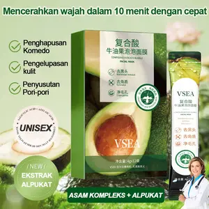 Avocado Tender Facial Sheet Mask acne masker komedo masker jerawat masker acne maskeran perawatan masker wajah sleeping masker masker sensi masker organik Anti Pores Wash Off Mask Hydrating Kotoran Alpukat
