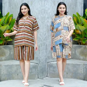 Setelan Tidur Gogo Rayon Premium Busui Kancing Ld115 Pendek Wanita Adem Nyaman Piyama–JFboutique.id