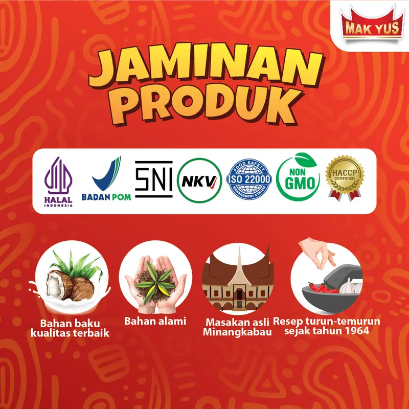 Bumbu Rendang Instan  (250)gr Mak Yus praktis 5