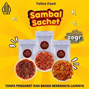 SAMBAL KEMASAN Instans 20gr Baby Cumi Ayam Suwir Teri Pedas Nikmat Sambel Cabai Food