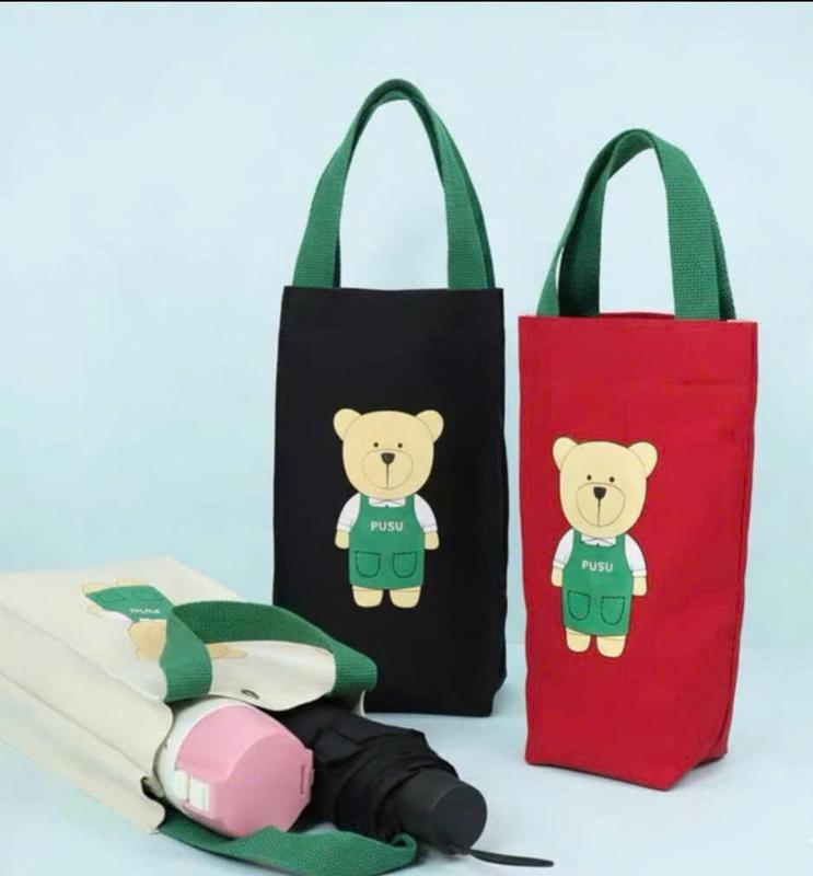  Túi đựng ly bình giữ nhiệt quai xách tiện lợi chất vải bố đựng được nhiều kích cở 