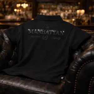 Manhattan - Luxury Style PoloShirt Hitam CVC Pique 24s - PLST004