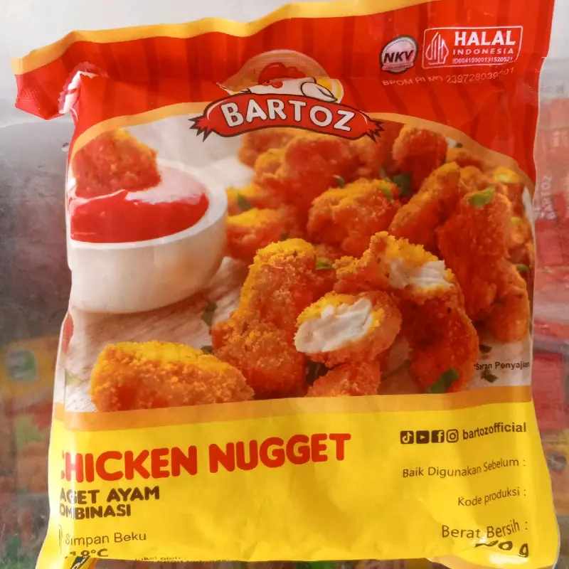 Bartoz Chicken Nugget Makanan  Frozen Food Naget Ayam Kombinasi 3