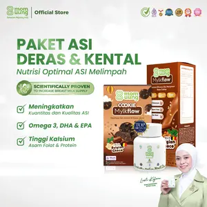 Mom Uung Paket ASI Deras & Kental - ASI Booster + Susu Mylkflow 5 Sachet + Cookie Mylkflow - Pelancar ASI Halal BPOM
