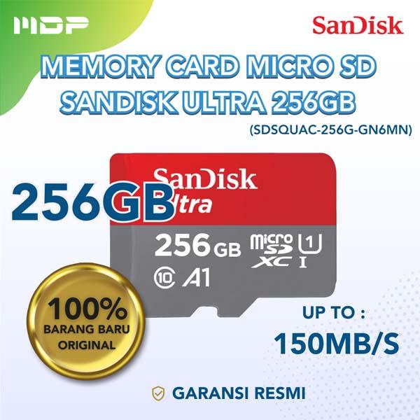 Gambar SANDISK ULTRA MEMORY CARD MICRO SD 256GB 150MB (SDSQUAC-256G-GN6MN) dari mdpsuperstore Kota Palembang Tokopedia