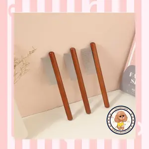 Sisir Kutu Kayu 3 Bentuk Untuk Kucing Anjing Pet Grooming Brush Sisir Perawatan Peliharaan Bulu