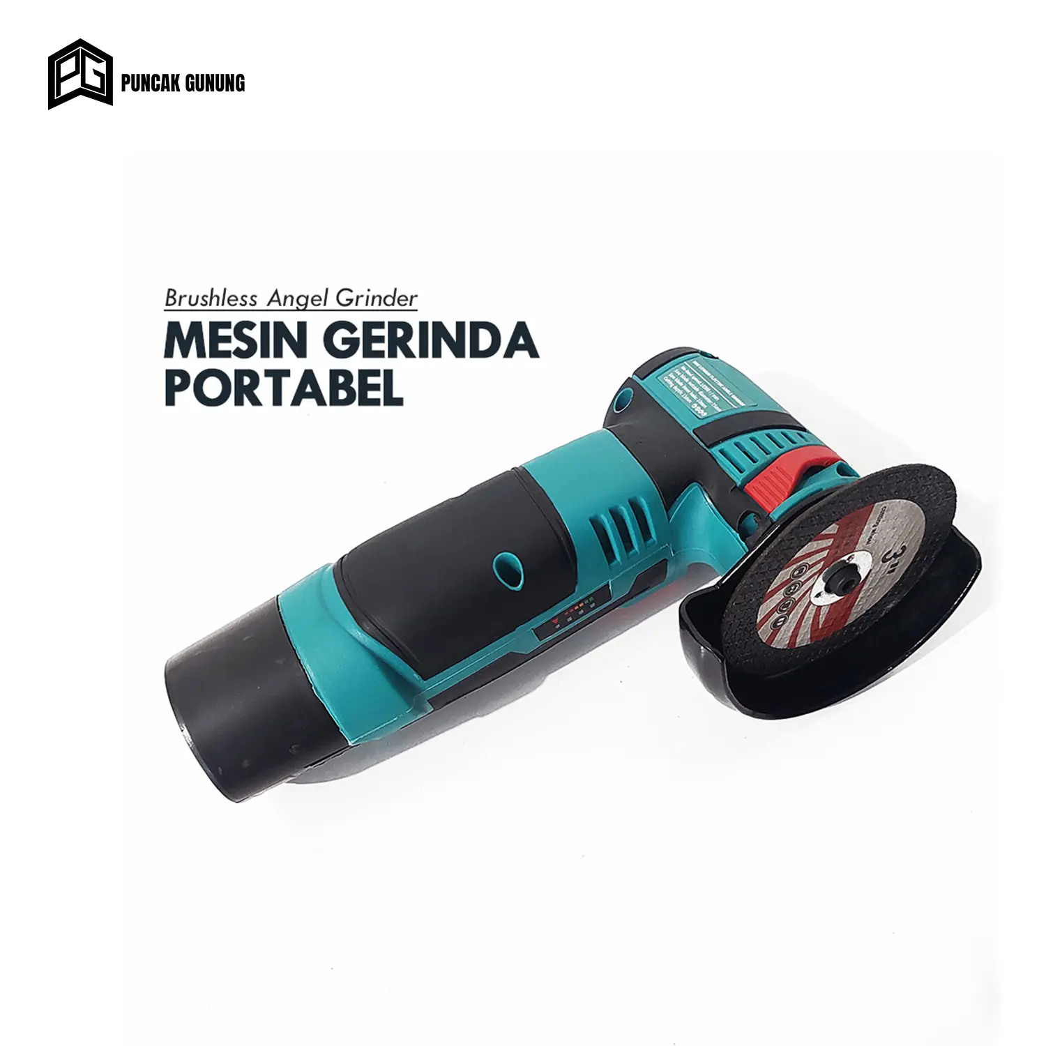 G11E2 Mini Lithium Electric Angle Grinder dengan Pegangan Karet dan Baterai Litium
