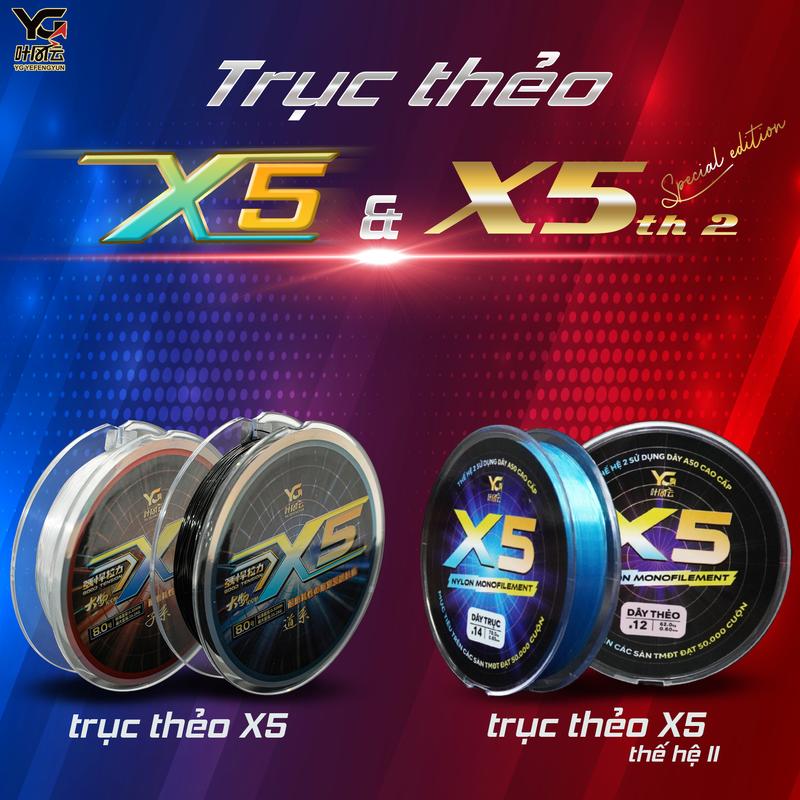    YG   Trục thẻo cao cấp X5 và X5 thế hệ II- trục thẻo săn hàng- trục thẻo câu đài - trục thẻo rô chép cao cấp 