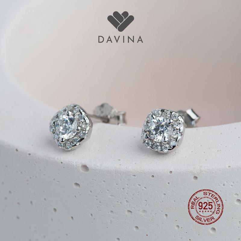 DAVINA Ladies Leilanie Earrings Sterling Silver 925 - Anting Wanita Perak S925 Tusuk Mata Kecil 4