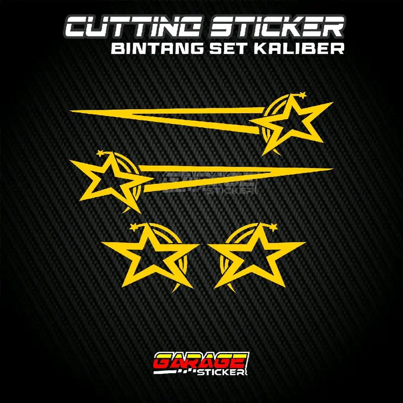 Stiker bintang isi 4 cutting sticker set universal all motor promo 4