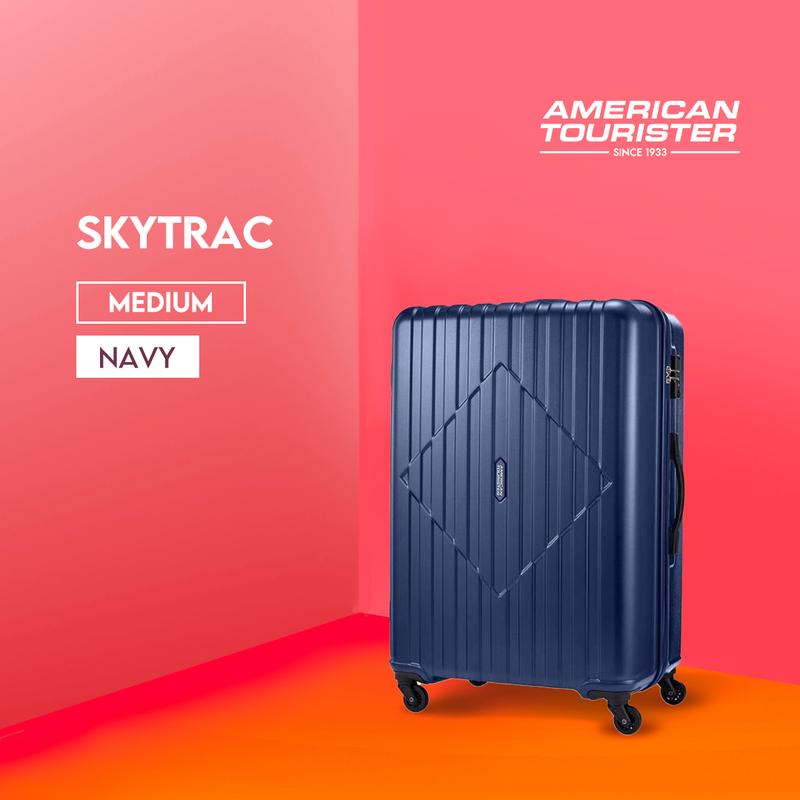 Product Introduction of American Tourister Koper Hardcase Skytrac Medium 25 Inch - Navy 1