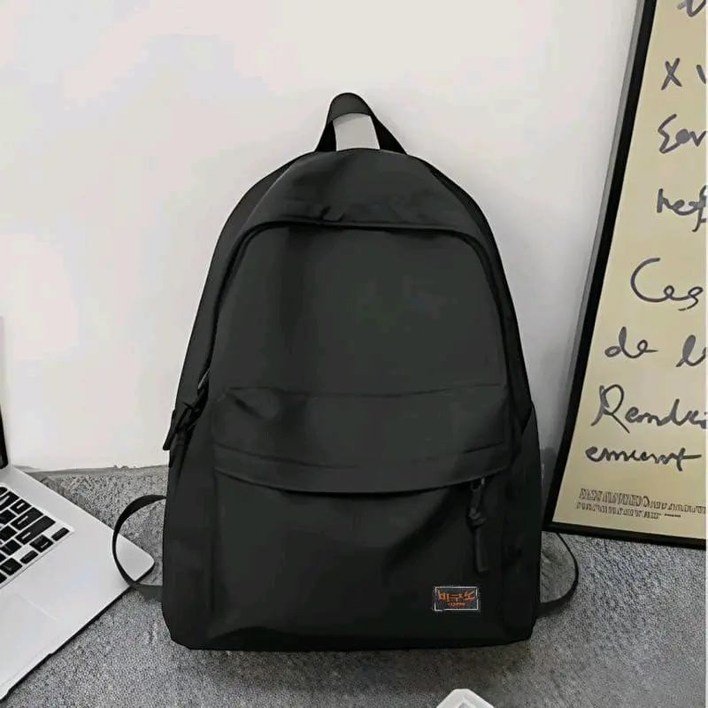 Tas Ransel Polos Terbaru Pria Wanita Unisex Backpack Trend - Hitam tasse kolah sekolah