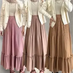 Rok Plisket Susun Mayung Skirt Ruffle Hyget Polos Wanita Rok ruffle mayung terbaru