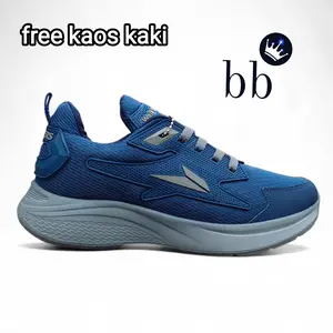 GUMERS Sneaker,sepatu Pria dan wanita, Sepatu Olahraga & Casual, Bahan PU & Canvas, Karet Phylon, Free Kaos Kaki, Size 36-44, Ideal untuk Jogging