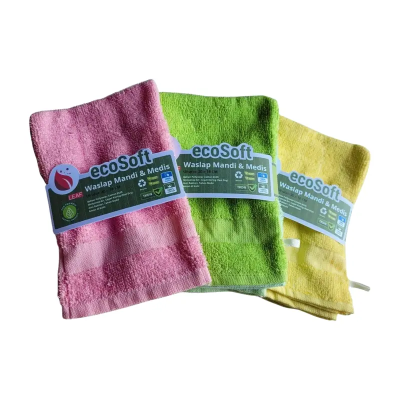 Waslap Ecosoft Eva's Leaf Standar Bayi dan Medis 4