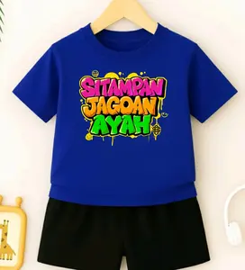 Stelan Anak Usia 6 Bulan Sampai 10 Tahun Cotton Combed 30s Lengan Pendek Baju Anak Nyaman Fleksibel Dan Praktis Untuk Si Tampan Jagoan Ayah