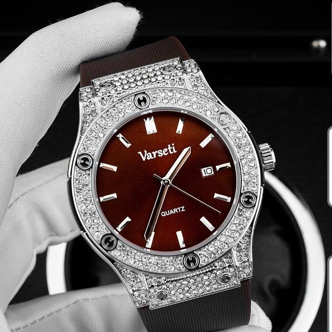   MS STORE x VŨ VĂN KHẢI   Đồng Hồ Nam Varseti Phiên Bản Đính Đá Cao Cấp Thời Trang Sang Trọng- M129 