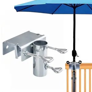 Tempat payung tugas berat dudukan payung lurus dudukan payung logam luar ruangan