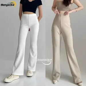 AMY - Highwaist Celana Cutbray Scuba Premium Flare Pants - Highwaist Flare Pants - Highwaist Kulot Cutbray