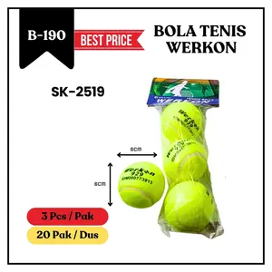 Bola Tenis WERKON/ESCO/EVODIA isi 3 pcs/ Bola Kasti tennis ball