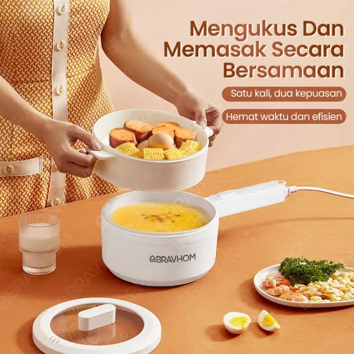 J➸78 BRAVHOM PANCI LISTRIK 1.8L MULTIFUNGSI ANTI LENGKET ANTI GORES EP02 U♥I8