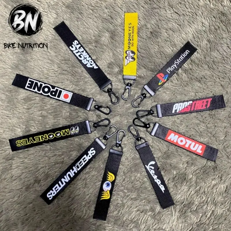 GANTUNGAN SLETING TAS GANTUNGAN KUNCI MOTOR MOBIL KEYCHAIN KEY CHAIN VESPA BAHAN WEBBING BIKIN KECE DAN STYLISH GANTUNGAN KUNCI RUMAH