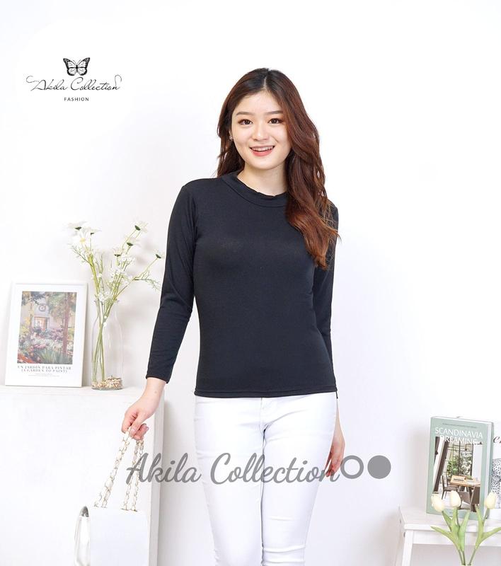 Manset lengan panjang / Kaos Manset wanita Kerah [PREMIUM] Berbahan adem serta lenbut Sangat nyaman saat digunakkan Polos Santai Lembut 1