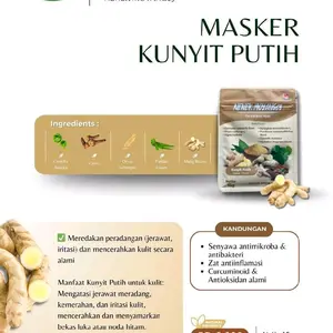 Masker Kunyit Putih Nenek Moyang 69 - Meredakan Peradangan Jerawat Iritasi dan Mencerahkan Kulit Secara Alami