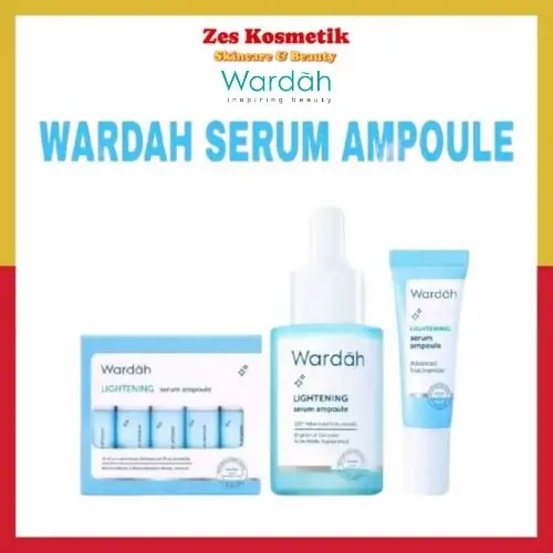 Wardah Lightening Serum Ampoule / Serum Wajah Kontrol Minyak Kulit Kering Semua Jenis Kulit Mencerahkan Perawatan 0