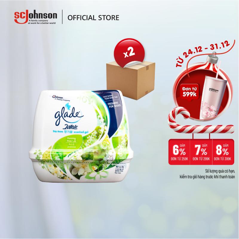 Bộ đôi GLADE Sáp Thơm Hương Hoa Lài 180gx2