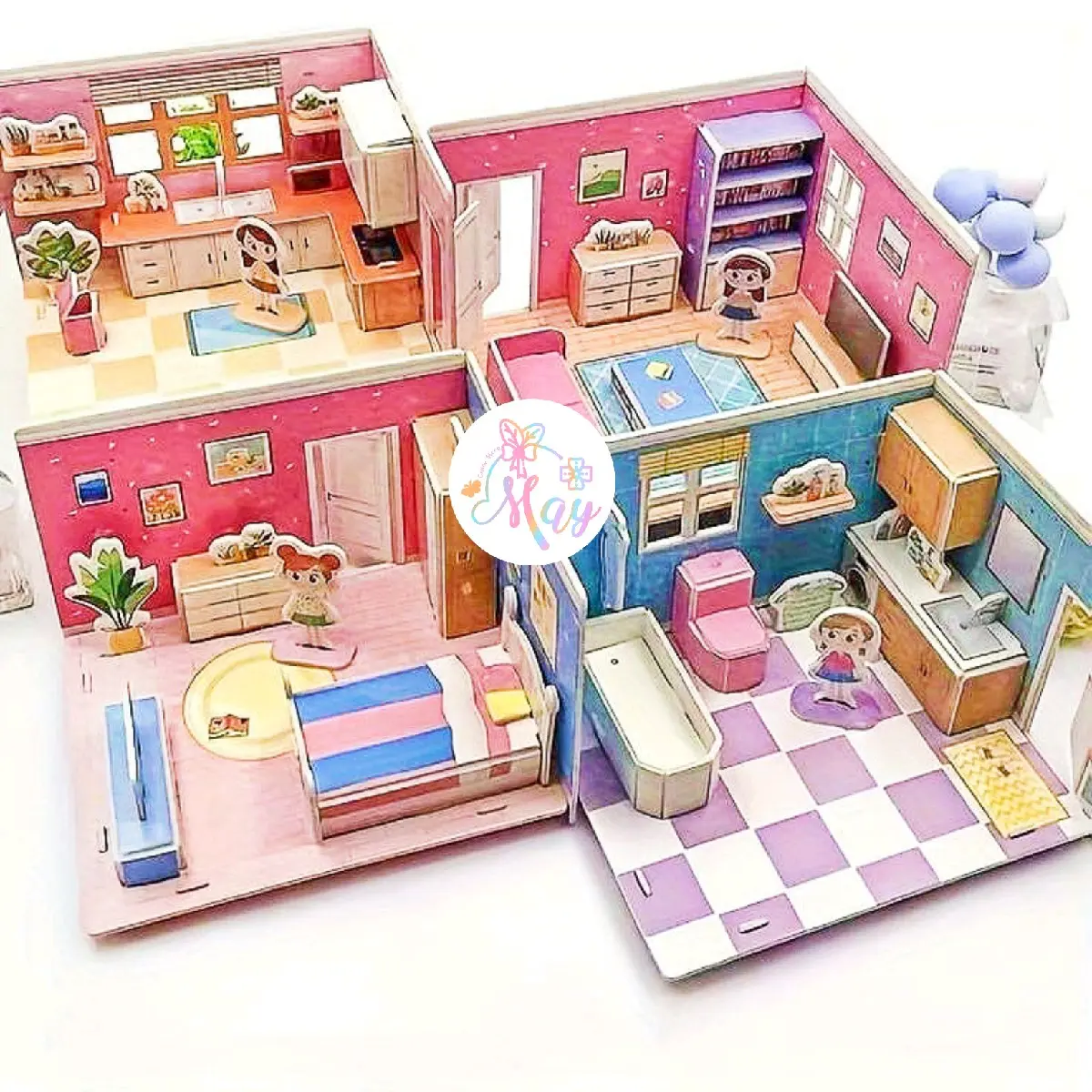 Mainan Edukasi Anak 3D Puzzle DIY Interior - Dolls, Toys