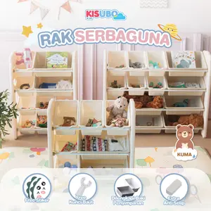 KISUBO Kuma Toy Rack Shelf Organizer Rak Mainan Serbaguna