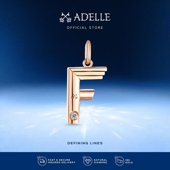 Gambar Liontin Berlian Adelle Jewellery - Alphabet Pendant F - F-Besar, Pendant dari Adelle Jewellery Kota Administrasi Jakarta Utara Tokopedia