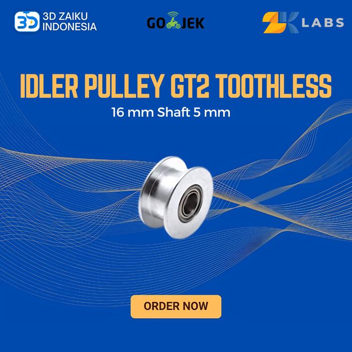 Gambar ZKLabs Idler Pulley GT2 Toothless 16 mm Shaft 5 mm dari 3D Zaiku Indonesia Kota Administrasi Jakarta Barat Tokopedia